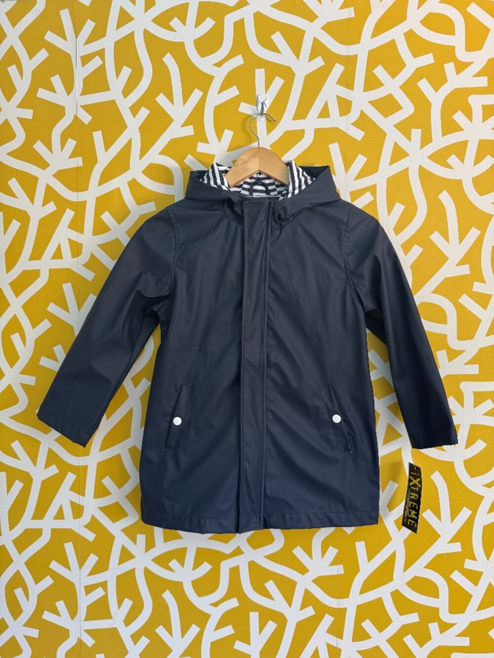 NWT Kids Navy Raincoat with Hood - Size 8